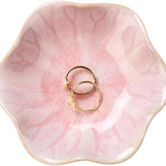 Other - Lotus Leaf Shape Decorative Ring Tray, Small Key Bowl, Ceramic Trinket Tray Jewe